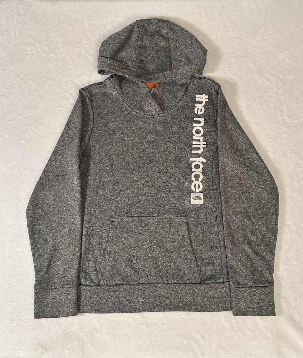 The North Face Women’s Gray Hoodie Graphic Print Logo Size S Gorpcore Casual